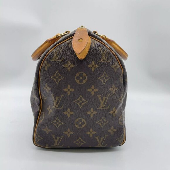 Auth Louis Vuitton Monogram Speedy 30 Handbag